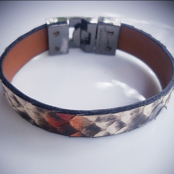 Leighelena Handmade Auth. Python Jigsaw Bracelet - Picture 3 of 4